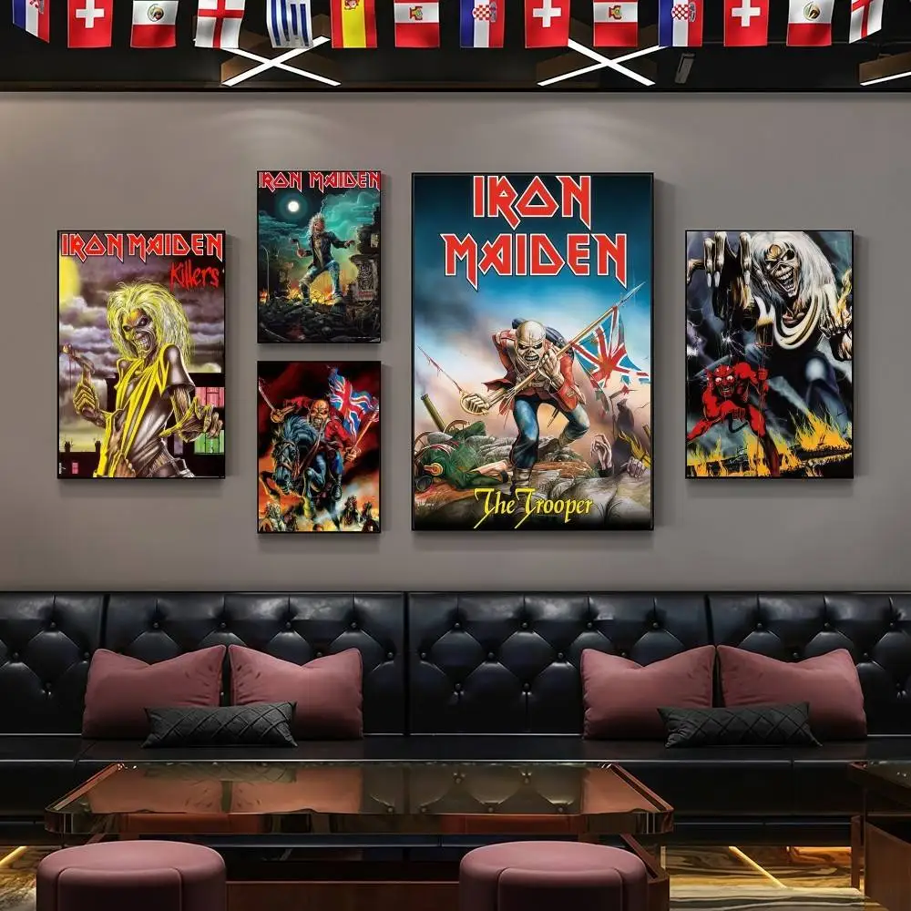 cool band I-Iron M-Maiden-N  high-definition poster sticker, sprucing up home and room walls, available in diverse styles.