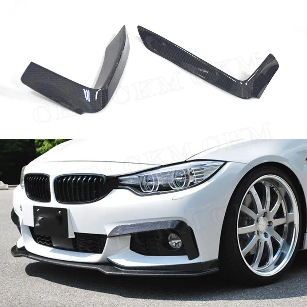 

Car Front Bumper Fog Lamp Cover Splitters Canards Fins Flaps for BMW 4 Series F32 F33 F36 M Sport 2013 2014 2015 2016 2017 2018