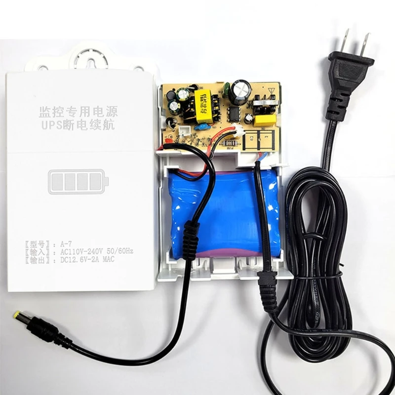 Gruppo di continuitร 12V-2A Mini UPS batteria di Backup per WiFi, Router, Modem, interfaccia universale per videocamera di sicurezza