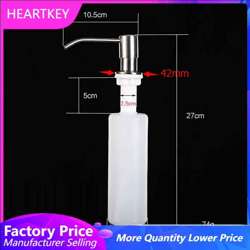

Kitchen Sink Soap Dispenser Stainless Steel Soap Bottle Bathroom Manually Press Soap Bottle Kitchen Accessories