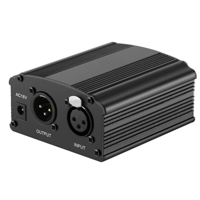 Condenser Microphone XLR Cable 48V Phantom Power Supply Microphone Phantom Power EU Plug