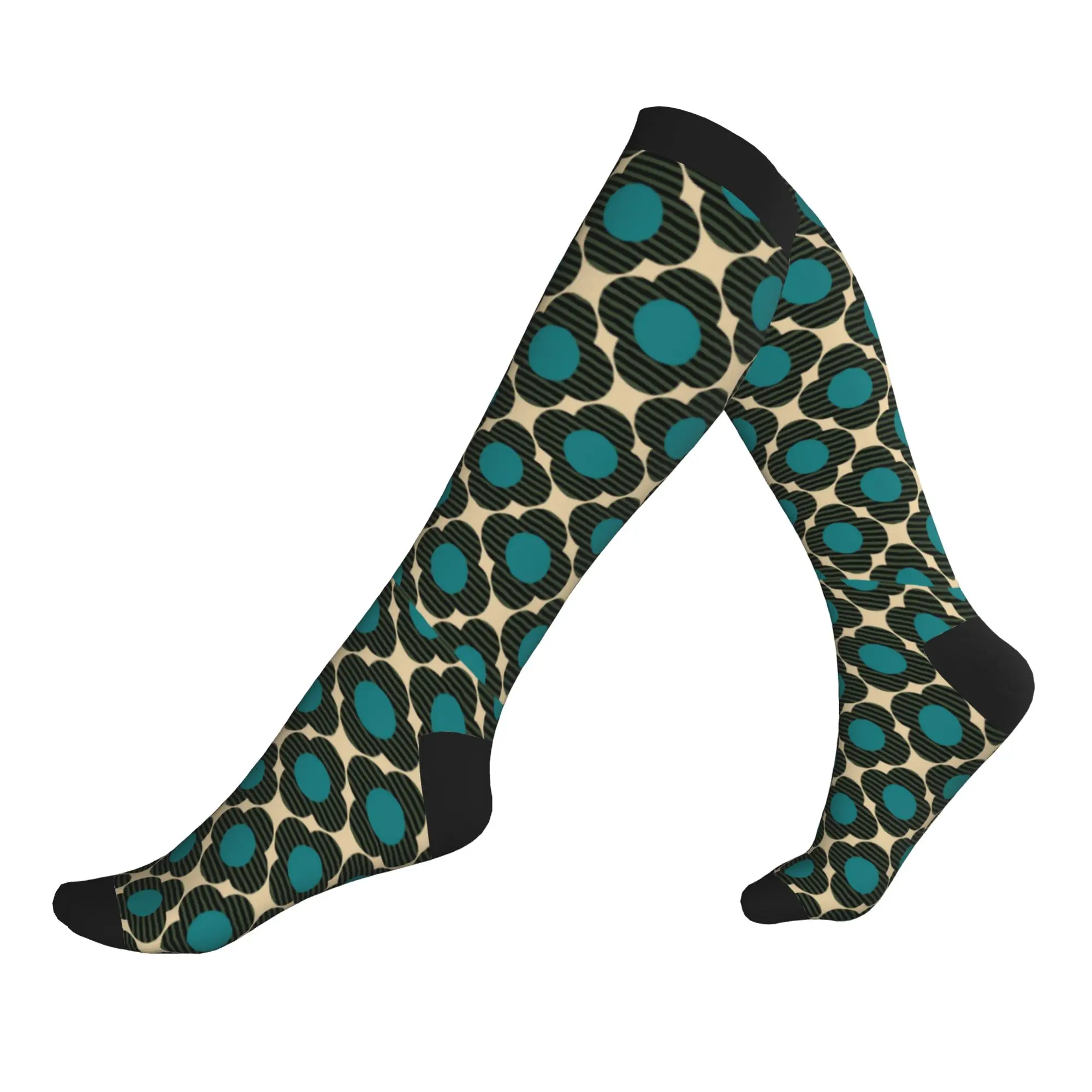 

Fun Printed Orla Kiely Flower Stem Socks Women Men Stretchy Summer Autumn Winter Scandinavian Floral Sports Compression Socks