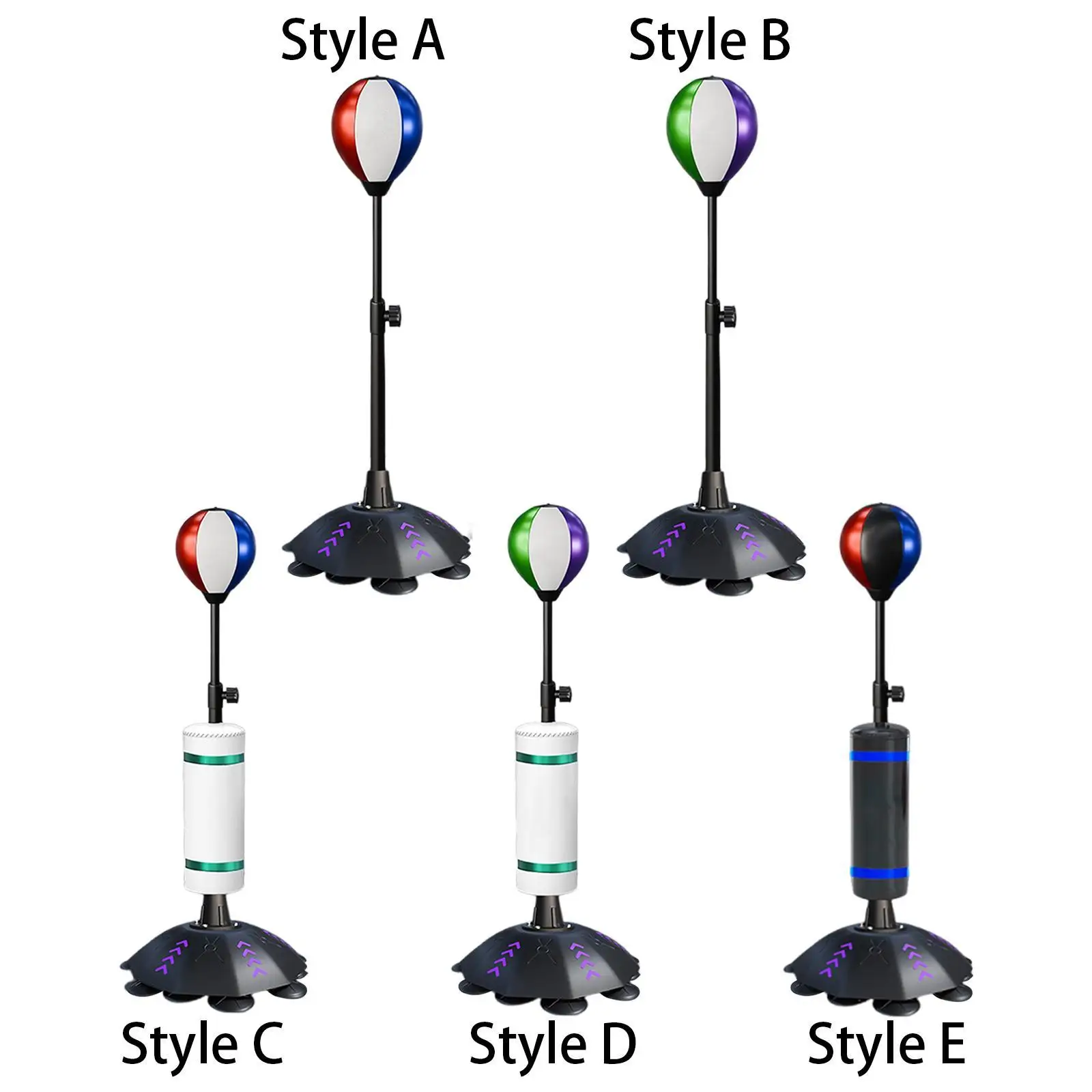 

Punching Bag with Stand Height Adjustable Speed Bag Mma Standing Boxing Bag