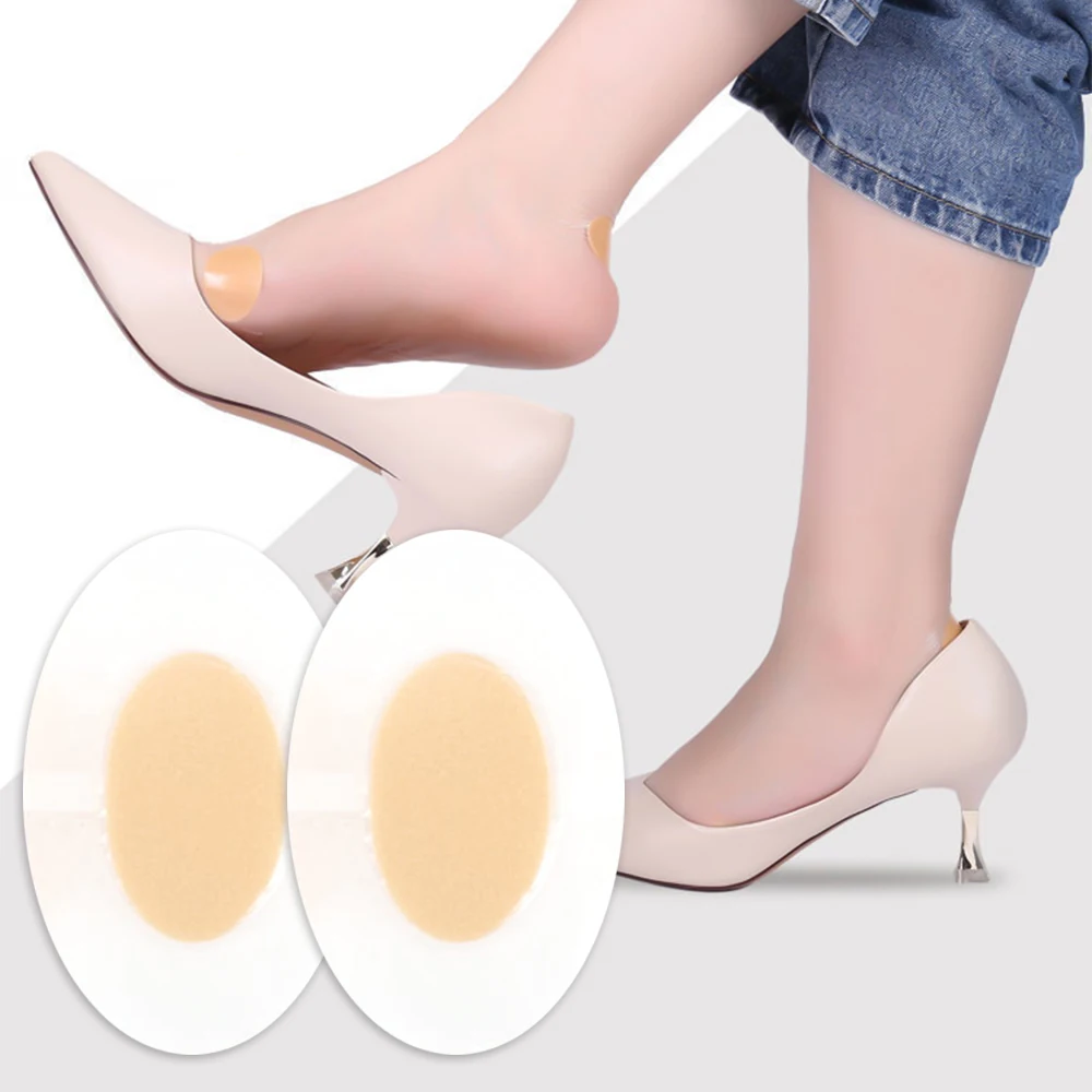 120pcs Gel Heel Protector Foot Patches Pain Relief High Heel Shoes Sticker Waterproof Triangle Oval Skin Color Foot Care Cushion