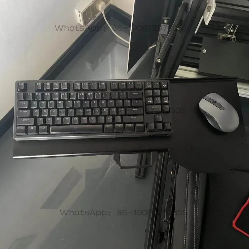 Racing Emulator Disc Wall-mounted Hand Holder Retractable Adjustment Wireless Mouse Rotary Keyboard Holder