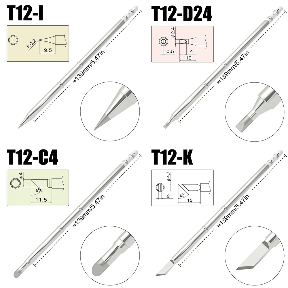 T12 Tip Series Soldering Iron For Hakko FX951 STC STM32 FX-950 FX-951 FM-203 Welding Station Universal Not FM65 T65 SH72 Tip