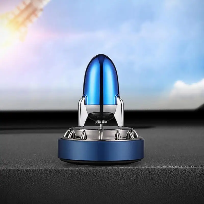 Car Oil Scent Diffuser Solar Rocket Car Perfume Diffuser Air Fresheners Home And Car Interior Decoration Accessories