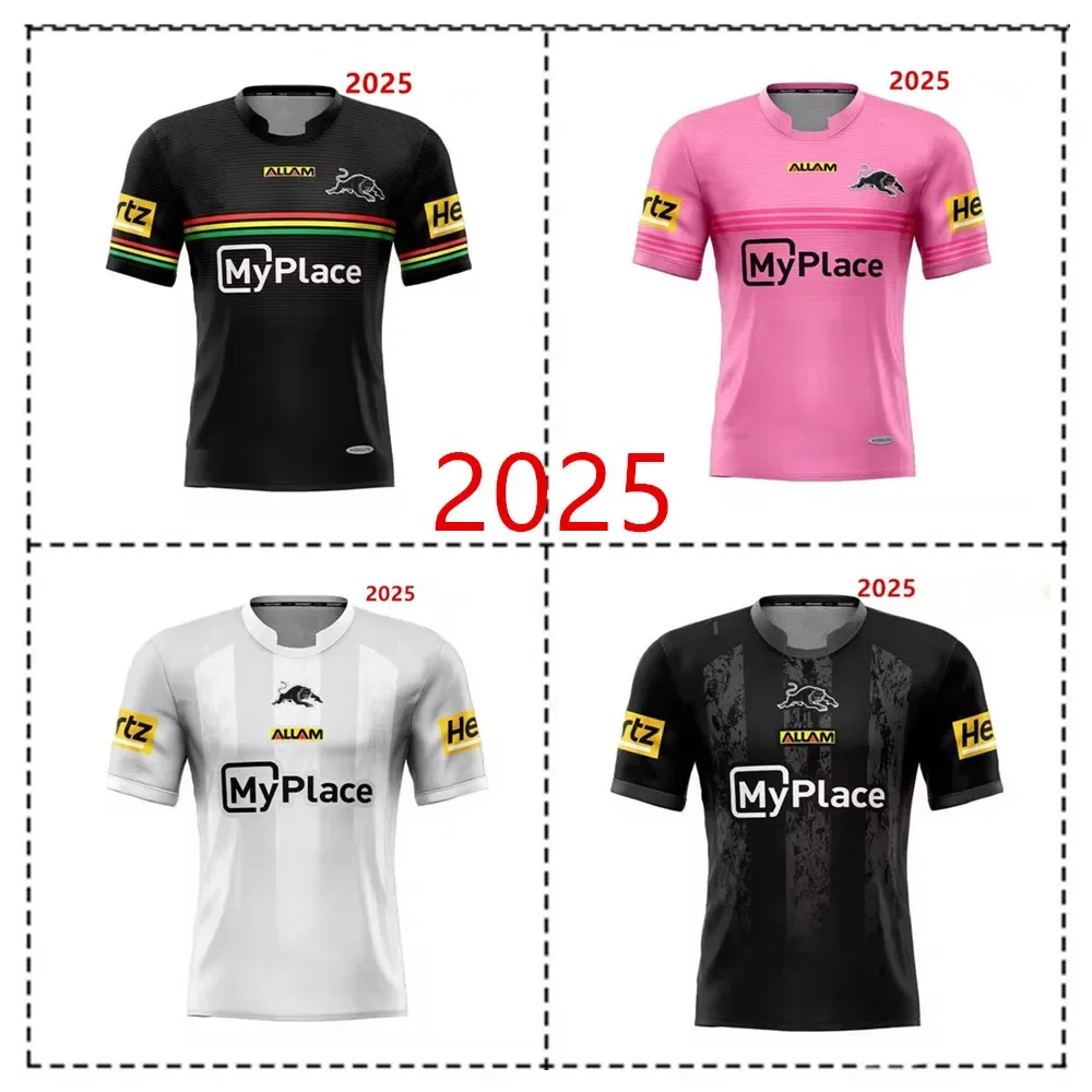 2025 PENRITH PANTHERS MEN'S HOME RUGBY JERSEY الحجم: S-5XL (طباعة الاسم والرقم)