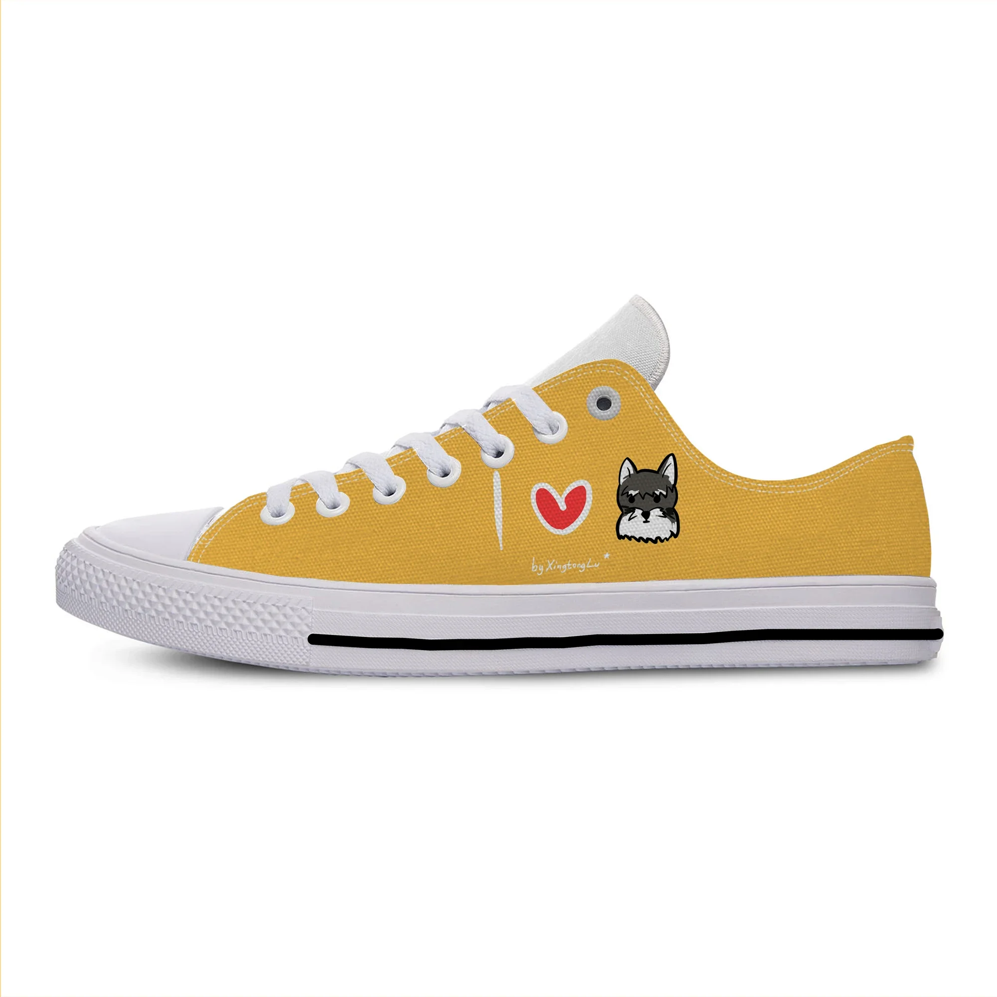 Zapatos de lona clásicos y ligeros para hombre y mujer, zapatillas informales con diseño de animales, mascotas, perros, Kawaii, Verano