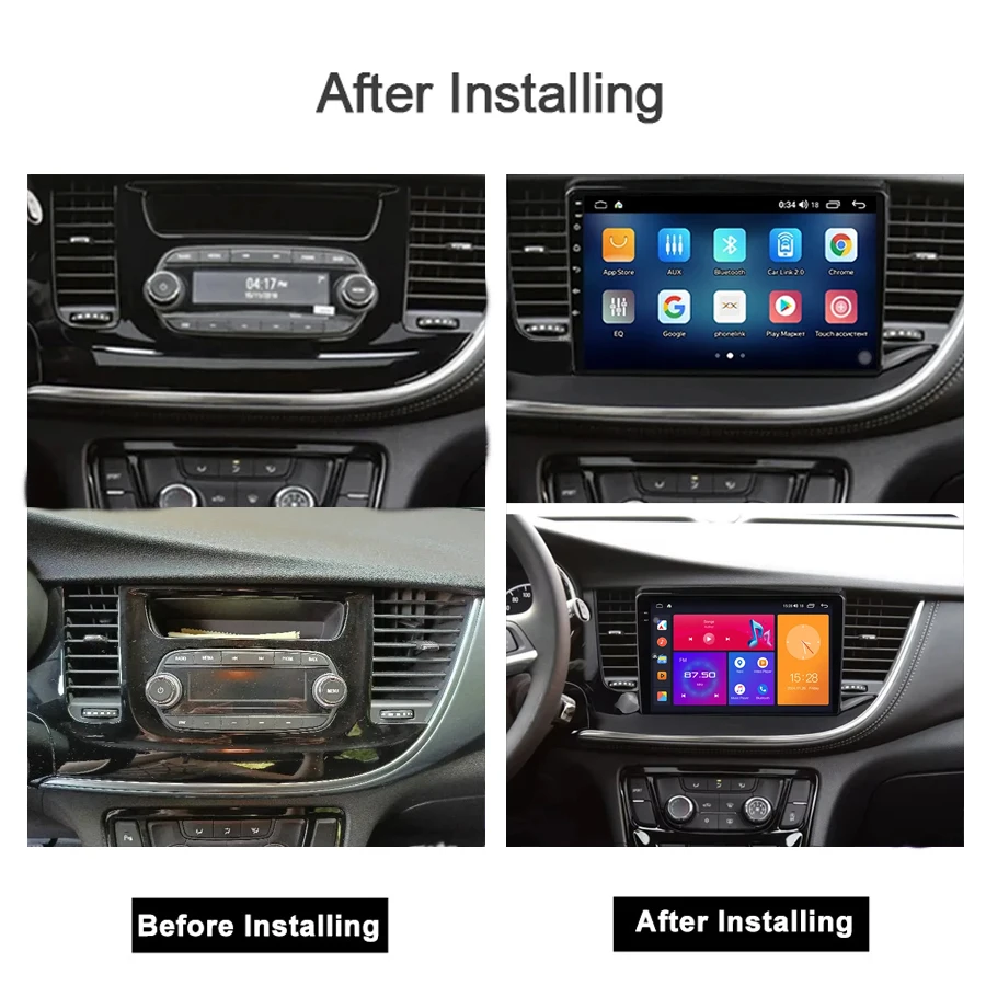 Carplay Auto Android 14 Car Radio For Opel Mokka X Vauxhall Buick Encore GPS Wifi Bluetooth Navigation Multimedia Video Player