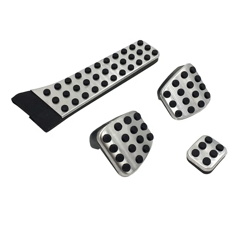 Foot Rest Pedal 4pcs Car Manual Transmission Clutch Brake Pedal Pad Aluminum For Benz C Class E Class GLK GLC S SL CLS