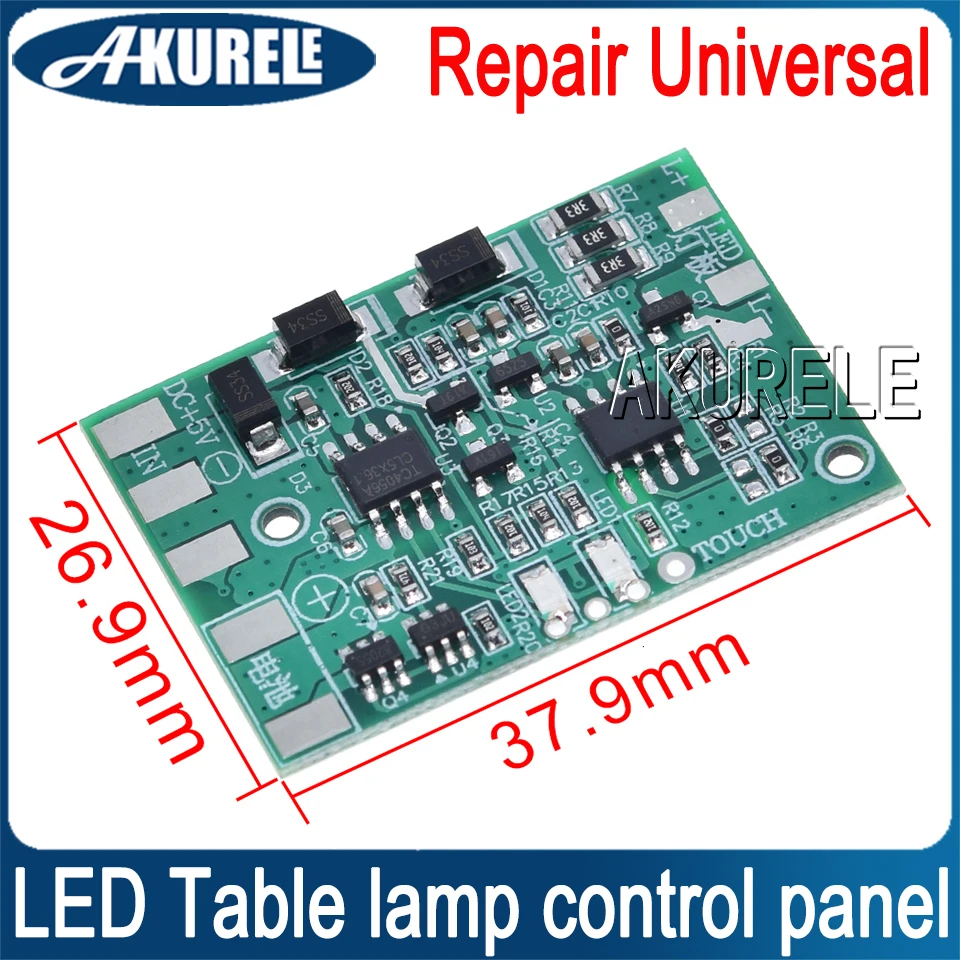 DC 3V-5V 1A LED Table lamp control panel TP4056 18650 3.7V DIY Repair Universal Table Lamp Circuit for LED 5V lamp bead board