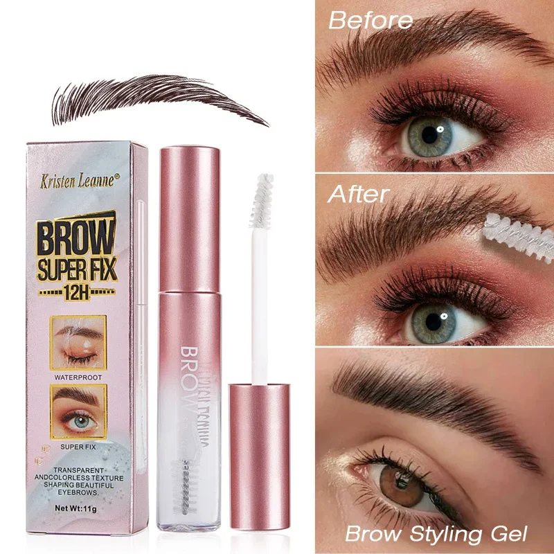 Crema de peinado para cejas, jabón de fijación de larga duración, maquillaje líquido transparente, capa sellada para cejas, cosmético impermeable transparente