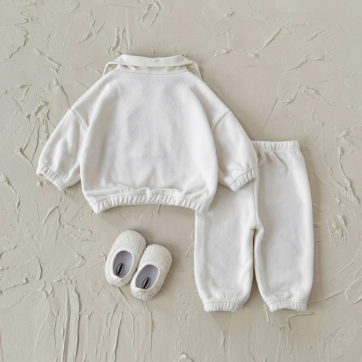 2Pcs Baby Clothing Set Boys Girls Solid Sports Top Pants Suit Winter Toddler Outfit Thick Newborn Clothes Newborn Baby Items