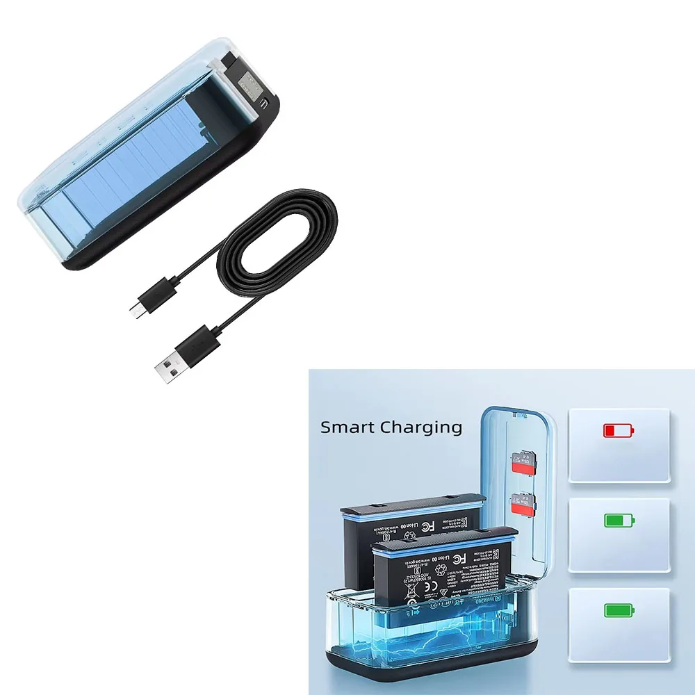 

For Insta360 X4 Air Charging Dock Accessories - Portable Air Charger Case with Battery Display Fast Charging Station