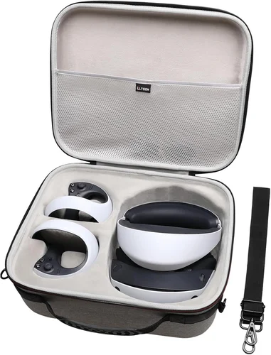Imagen 2 del producto LTGEM Estuche de transporte compatible con Sony PlayStation PSVR2, estuche protector de almacenamiento de viaje con correa para el hombro, gris (solo estuche