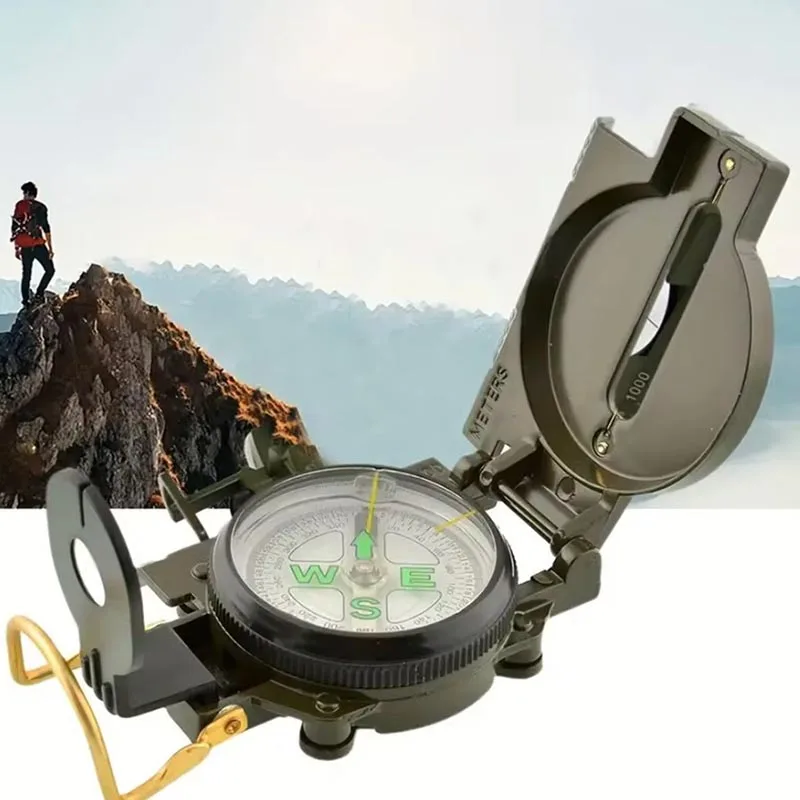 Multifunctional Survival Compass, Waterproof Portable Compass For Outdoor Camping Hiking Travel,Navigation