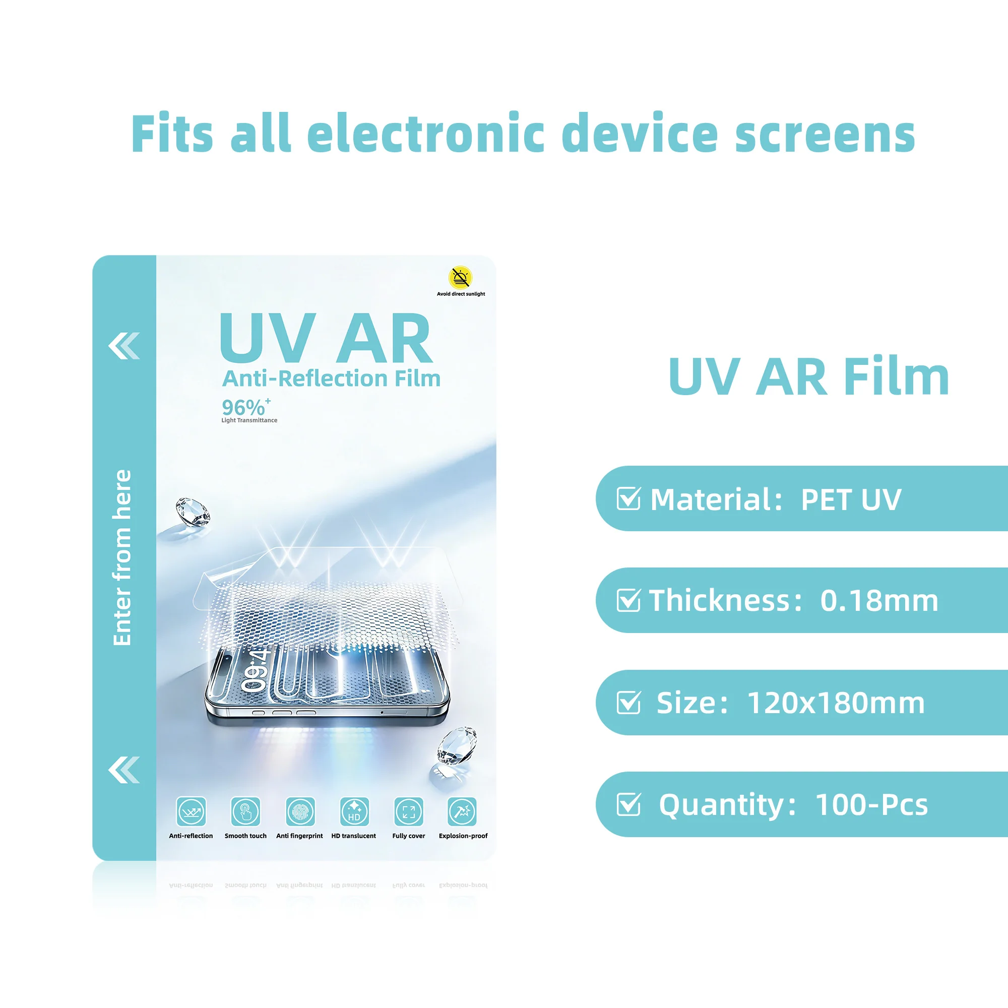 TUOLI 50Pcs UV AR HD Soft UV Curing Hydrogel Film Screen Guard Glass Protector for iPhone 17 16 TL168 TL568 TL518 Cutter Machine