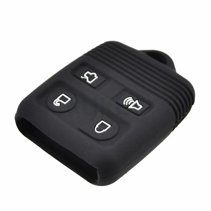 Silicone Key Case Cover Shell For Mercury Cougar Grand Marquis Mariner Montego Sable For Lincoln Ford Focus Remote Fob Protector