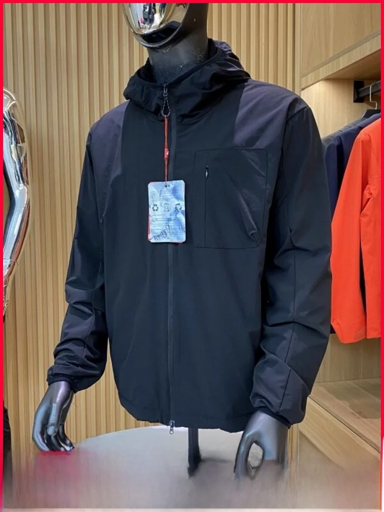 

Ультралегкая мужская куртка с капюшоном на флисовой подкладке для активного отдыха и поездок, всесезонная, молодежная мода