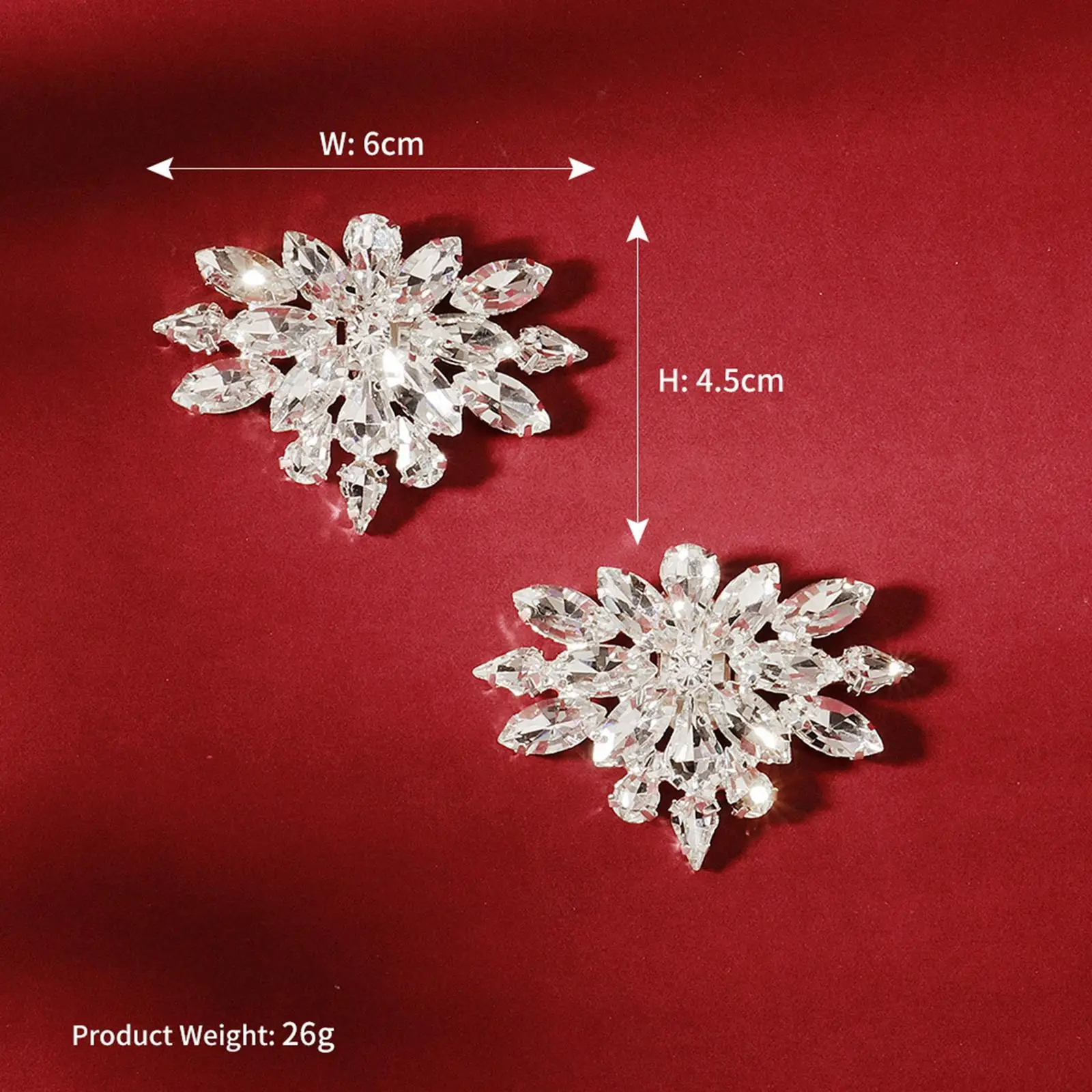 

2Pcs Wedding Shoe Clips Fashion Crystal Jewelry Handmade Shoe Buckle for Bridal Party Dress Hat Accessories Shoe Bag Decoration