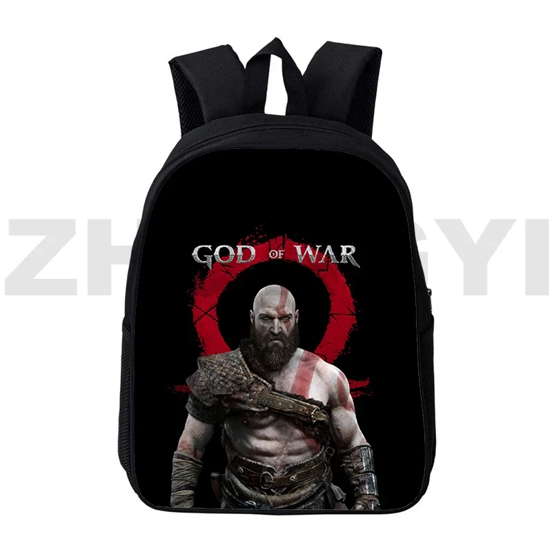 3D Print God of War Game Backpacks Kratos Cartoon School Backpack for College Students 12/16 Inch Laptop Travel Bag Mens Bookbag