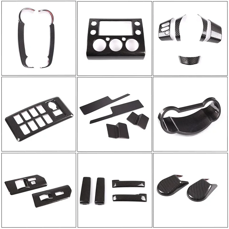 

For 2007-2021 Toyota FJ Cruiser ABS carbon fiber car glass lift frame sticker car interior and exterior protection accessories