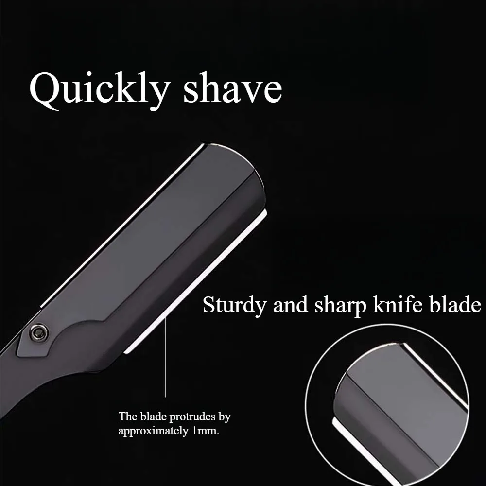 

Folding Stainless Steel Shave Knife Handle Beard Straight Razor Hair Dressing Tool Men Manual Convenience Hair Trimmer Shaver