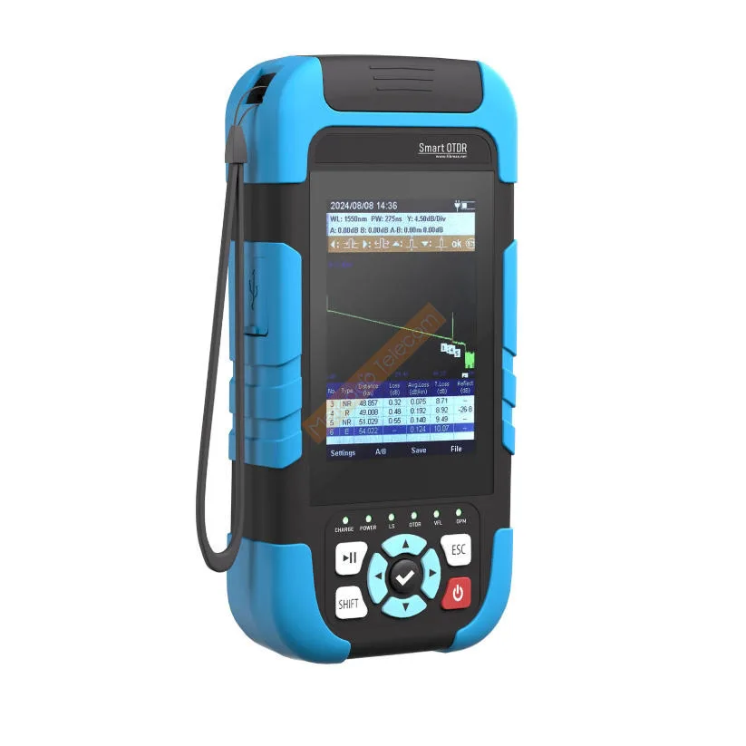 Mini OTDR Fiber Optic Tester,1310/1550nm 26/24dB Optical Time Domain Reflectometer Touch Screen,Event Map,OPM,VFL,OLS,RJ45 Test