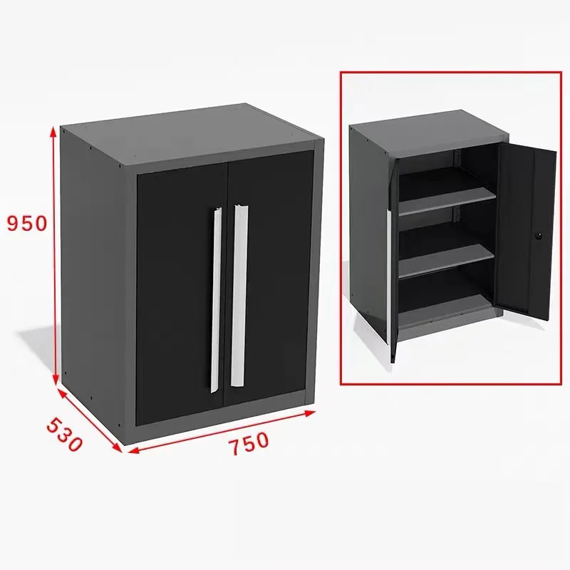 Premium Steel Tool Storage Combination: Drawer Cabinet + Double-Door Cabinet Designed For Garage Mechanic Tools Organization