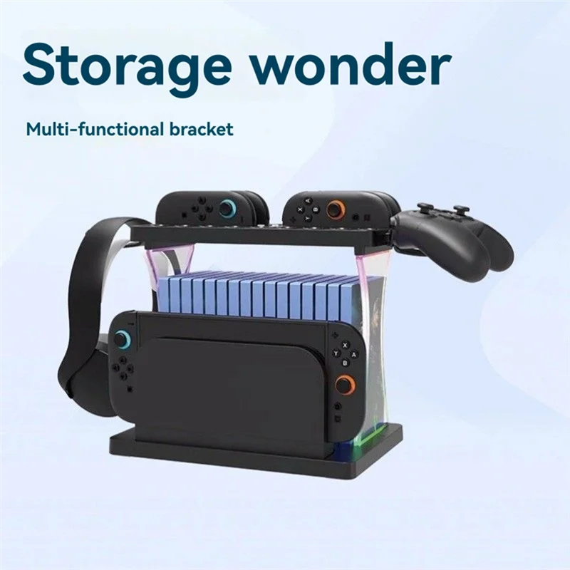 

-N07R For Switch2 Multi-Function Storage Bracket For Joy-Con Charging Base For Switch2 CD Disc Storage Rack For Switch2