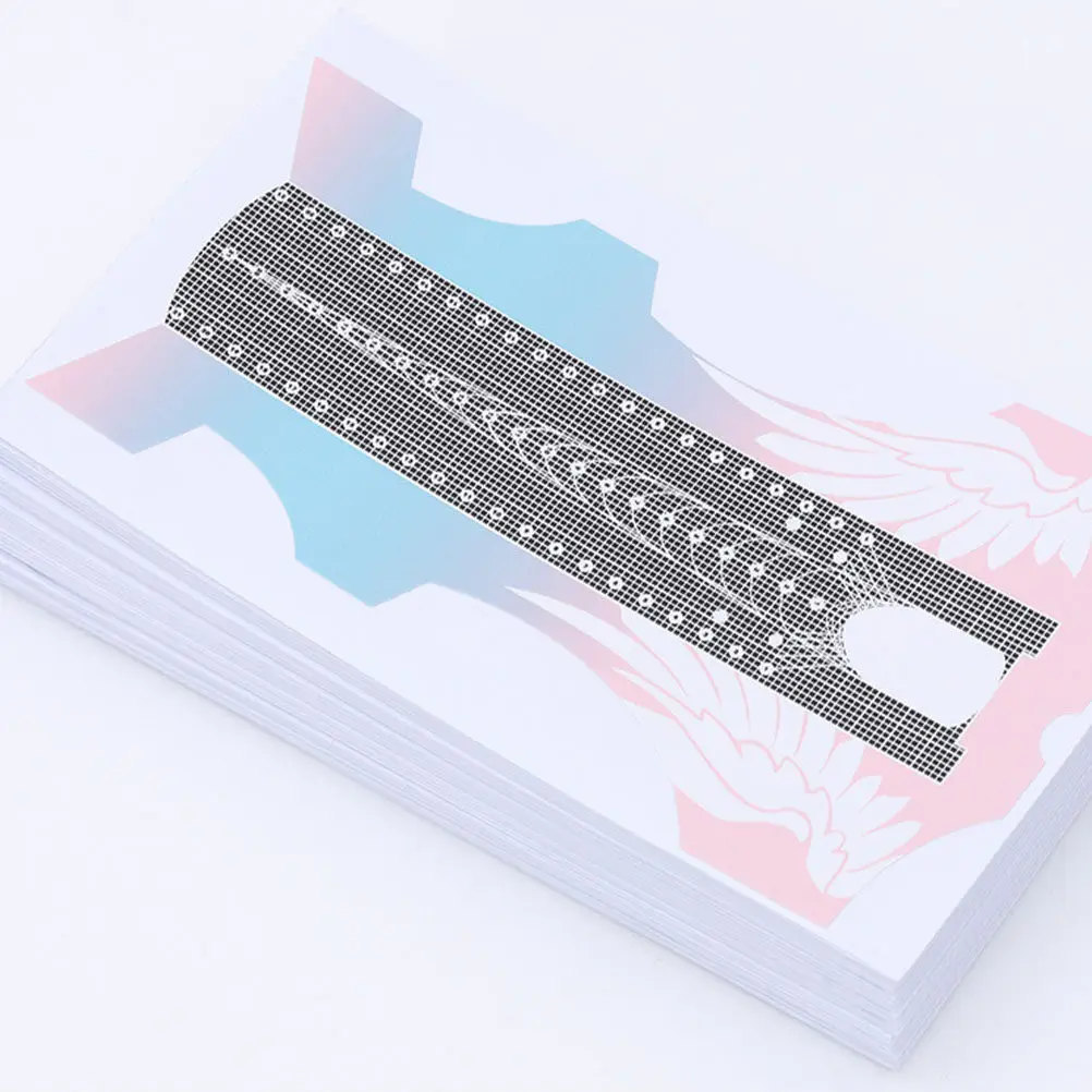 

100Pcs Nail Guide Form Sticker Flexible Nail Art Extension Sticker for Professional Salon Learners Finger Care Manicure Supply