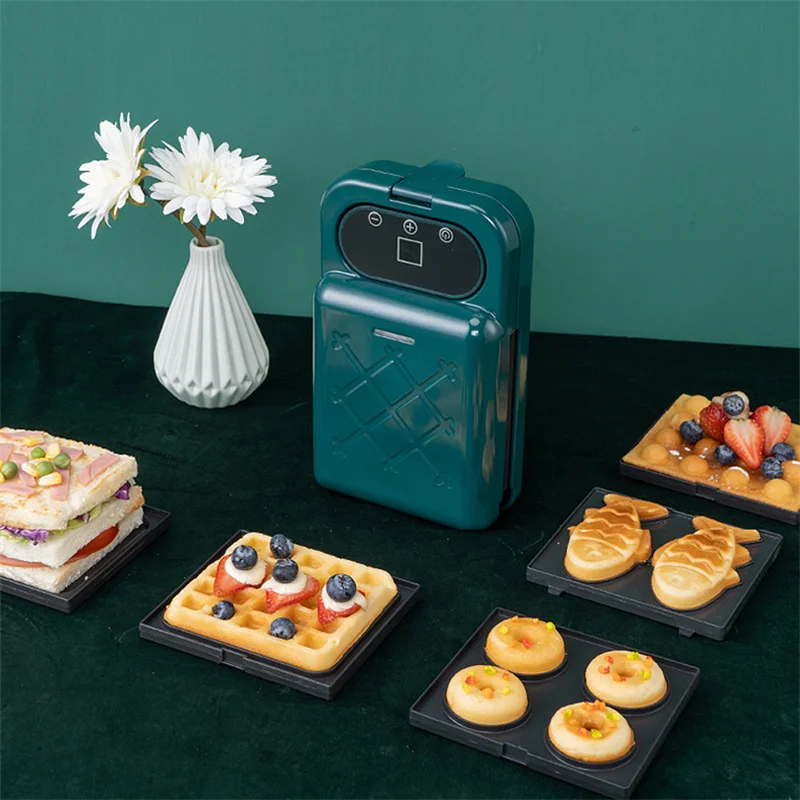 Pembuat Sandwich Listrik Multifungsi Pembuat Dapur Peralatan Rumah Memasak Sandichera Panas Sisi Ganda Kualitas Tinggi 650W MB41