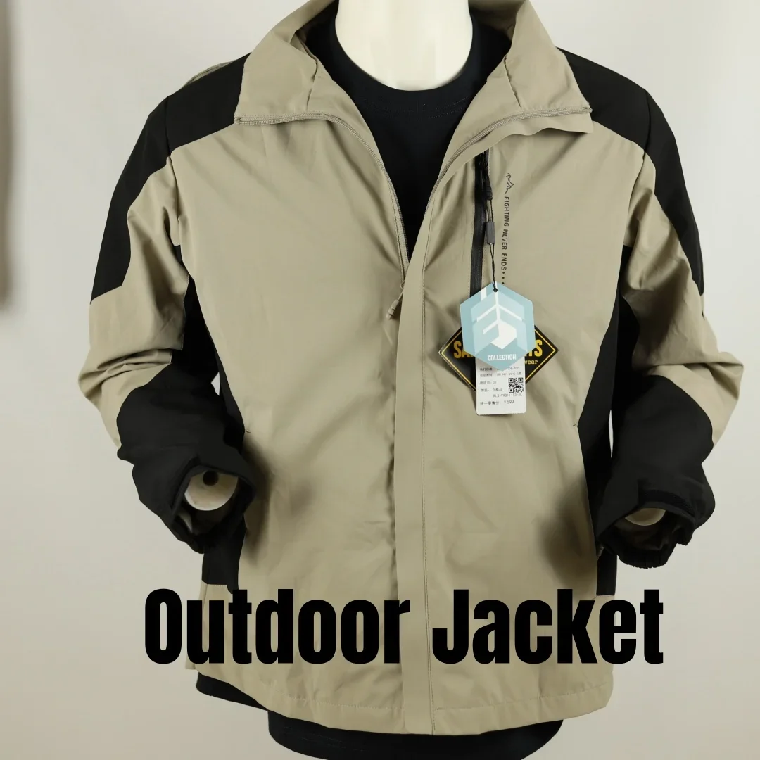 

Men Hiking Jacket Coat Hjumping Ourdoor Sport Clothing Resilient Hoody Waterproof Sports Casual Spring and Autumn Top