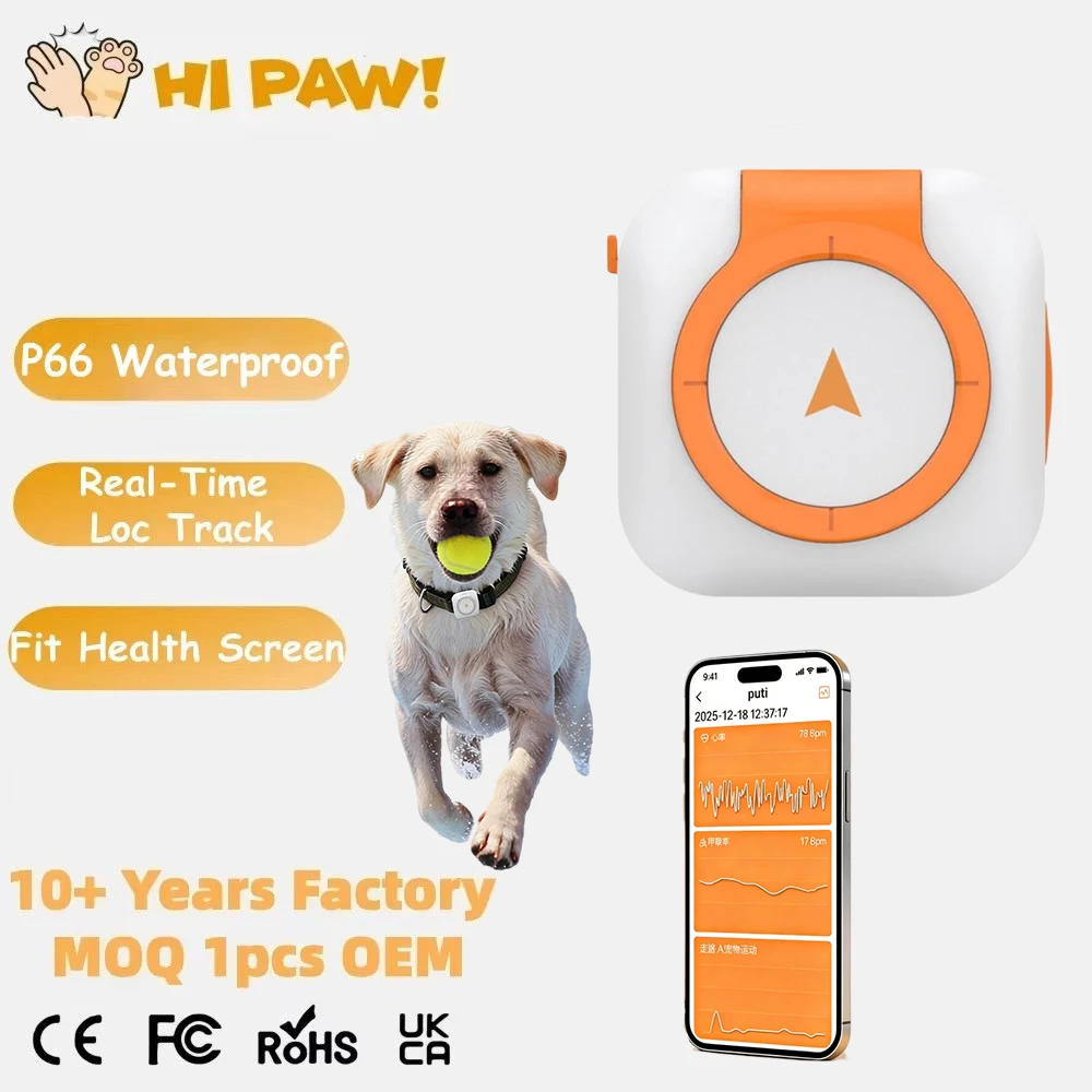 IPx6 Waterproof Smart Pet Health Care Devices 4G Network Anti-Lost GPS Tracker Collar Smart Activity Tracking Device for Dog Cat