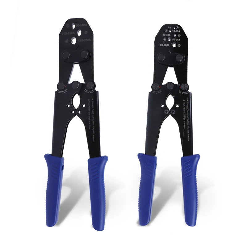 Crimping Tools Crimp & Cut for Battery Lugs and Open Barrel Crimping Tool Cylinder Plugs Work with Wire 4-30 mm2