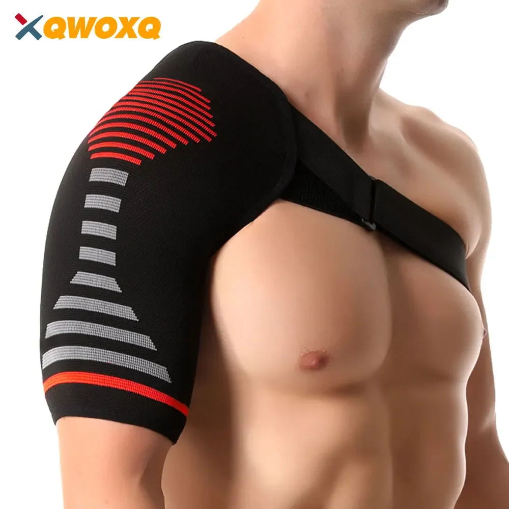 Compression Shoulder Support, Breathable Shock-Absorbing Shoulder Brace for Shoulder, Built-in Gel Padding and All-Day Support