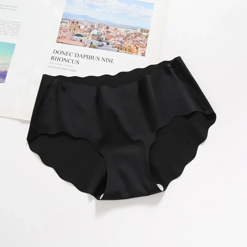 Seamless Panties for Women Plain Panties Slip Silk Female Underwear Soft Thin Light Panti Culotte Femme Underpants