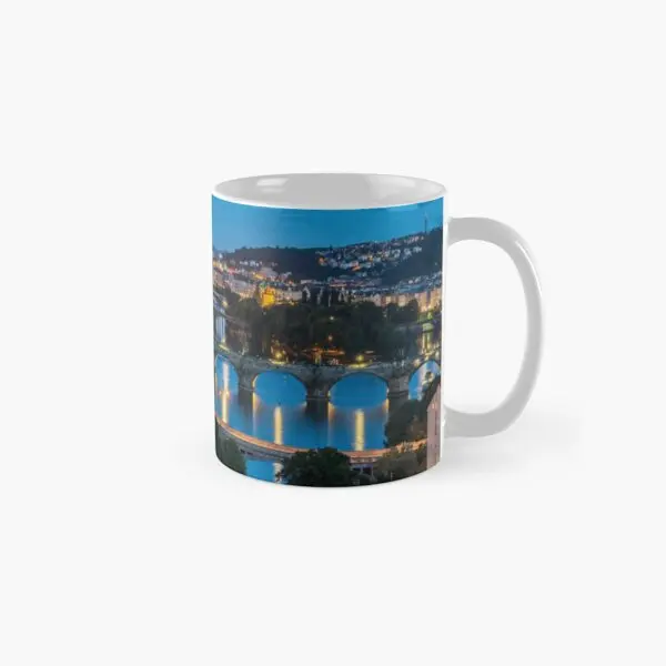 Prague Classic  Mug Coffee Gifts Photo Handle Round Simple Picture Printed Tea Design Cup Image Drinkware