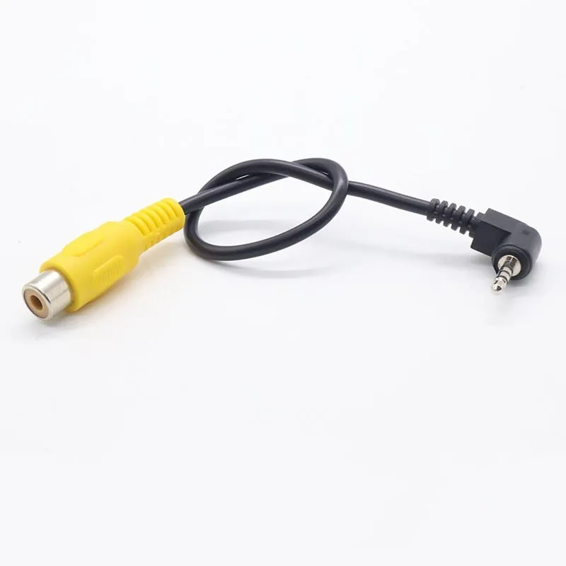 RCA To 2.5mm AV Converter Cable Navigation Video GPS Camera Conversion Cable Display Extension Car Rear View Reverse Parking B5