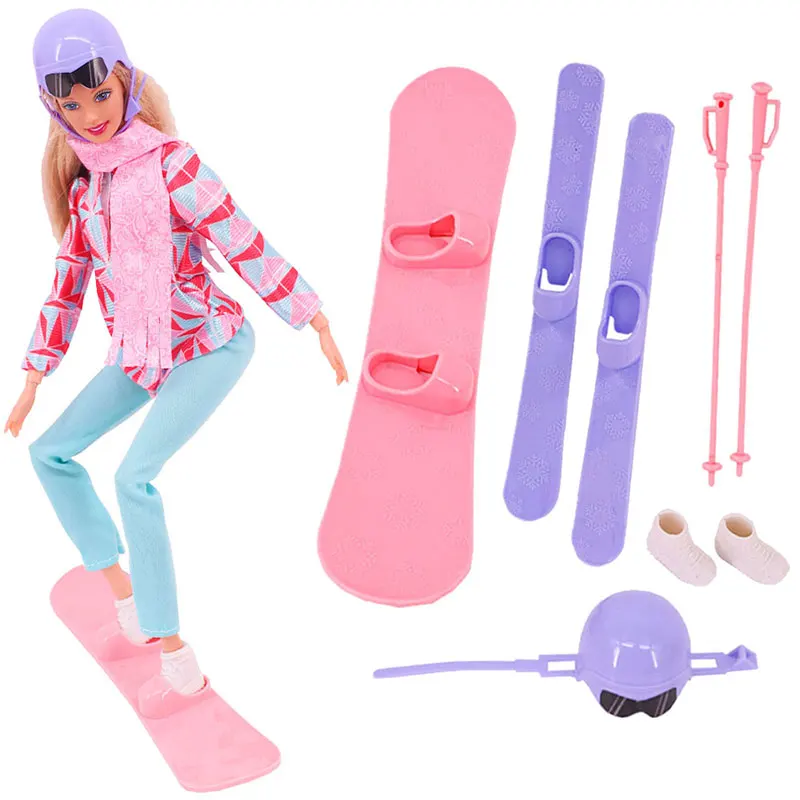 Clothes For Barbis Ski Accessories Miniature Items ,Accessories For Dolls Toys For Girls ,For 30Cm Barbis Doll&1/6 Bjd Doll Toys