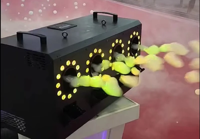 3000W LED  Dry Ice Fog Smoke Bubble Machine 4 Holes 48*3W Electric Remote Control For Wedding Party Stage