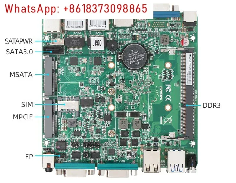 N2840/N2940/J1900/J1800 dual network port dual serial port 12 * 12 mini mini industrial control computer main board