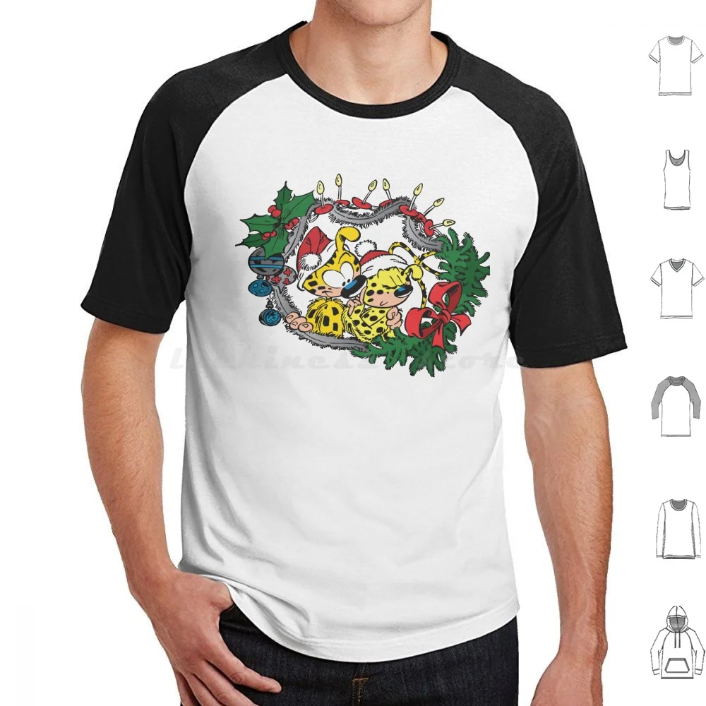 

Marsupilami Christmas T Shirt Cotton Men Women DIY Print Comic Book Character Yellow André Spirou Belgium France Fantasio Pet