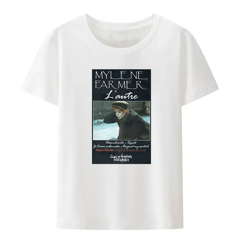 French Singer Actress Mylene Farmer Modal Tees Cool Humor Funny Women Graphic T Shirts Harajuku Street Fashion Hipster Shirt