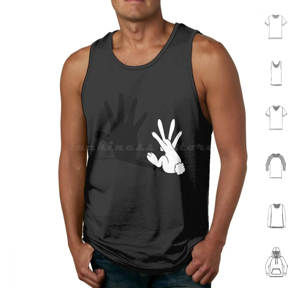 

Тени для рук кролика Классические майки с принтом Хлопковая тень для рук кролика