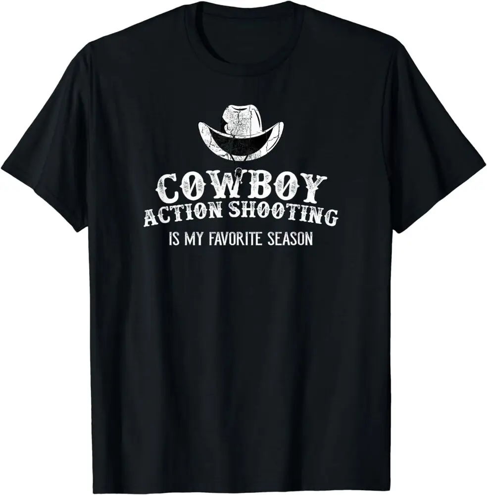 Vintage Distressed Cowboy Action Shooting Favorite Season T-Shirt Graphic T-shirts For Men Clothing Women Short Sleeve Tees