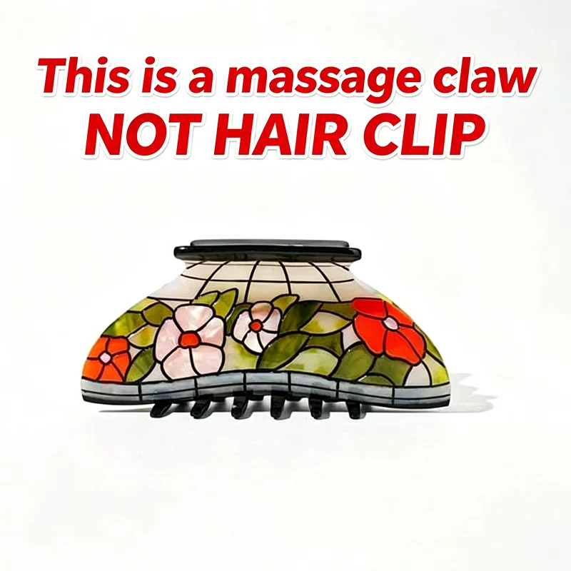 Unique Lamp Shade Massage Claw (Not A Hair Clip) Novelty Stained Acrylic Pattern Decorative