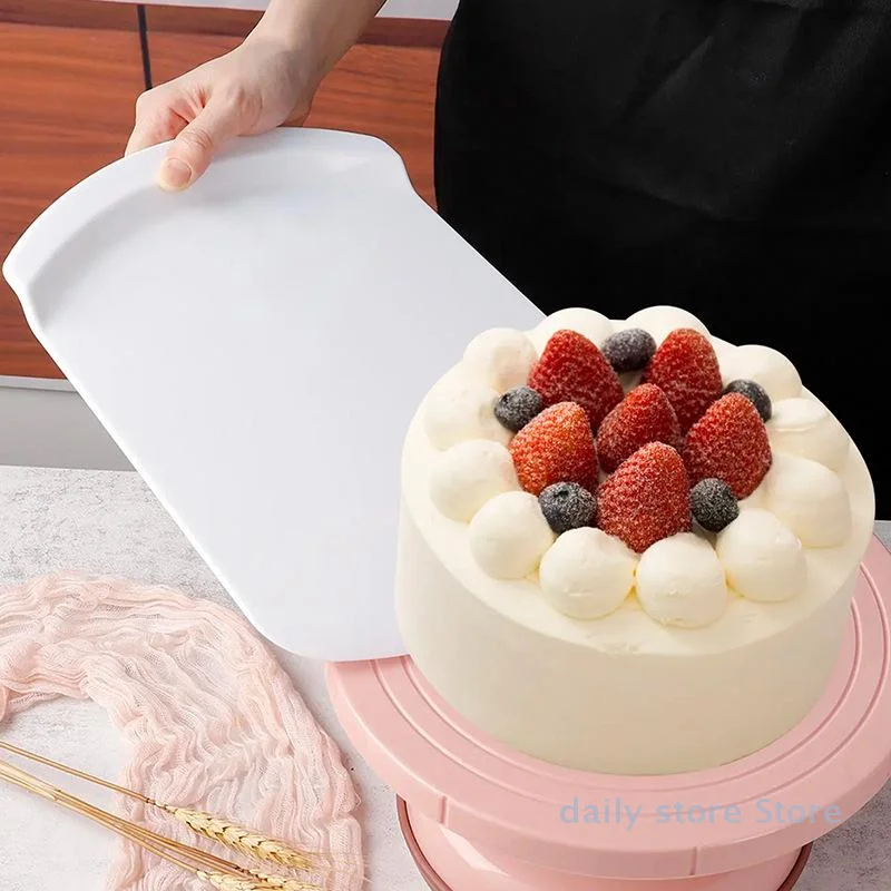 

31cm Large Cake Lifter Spatula Plastic Pizza Lifter Square Round Cake Transfer Tray Holder Pastry Tool Baking Accessories Bakery