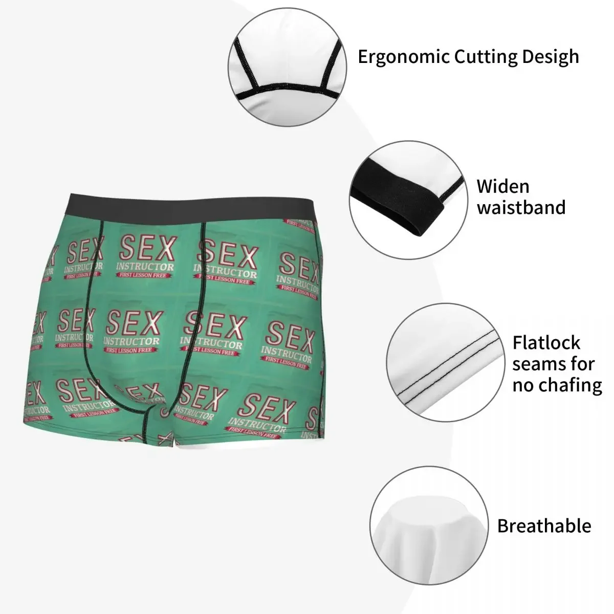 Custom Sex Instructor Boxers Shorts Men Briefs Underwear Sexy Underpants